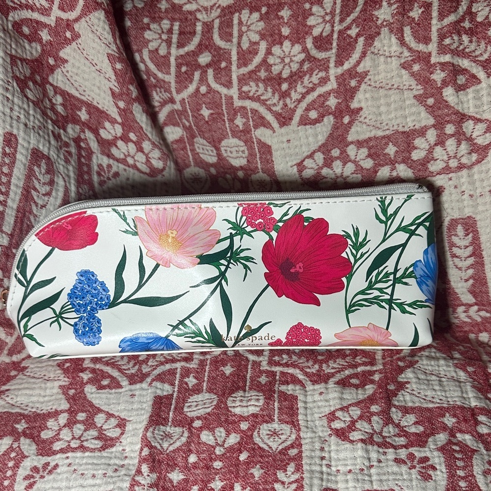 Kate Spade floral pencil case